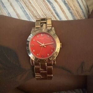 Marc Jacob’s  Gold Watch with Red Face